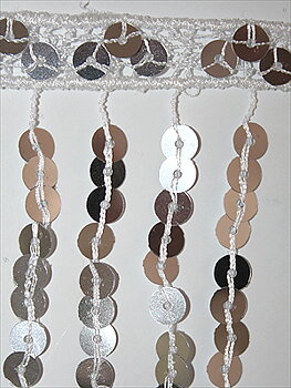 PALJETTFRANS - silver/metallic 15 cm
