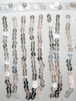 PALJETTFRANS - silver/metallic 15 cm
