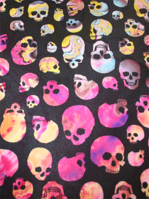 SKULLS pink/lime/turkos