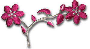 Blomma - rosa/silver