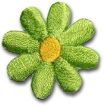 Liten blomma - grön/gul