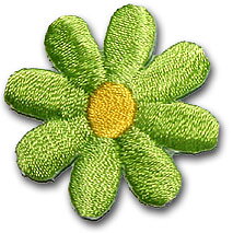 Liten blomma - grön/gul