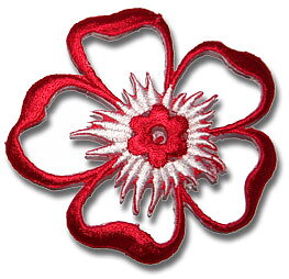 Blomma "open" - röd