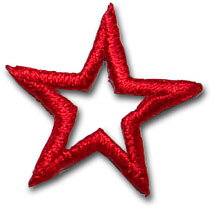 Star "open" - röd