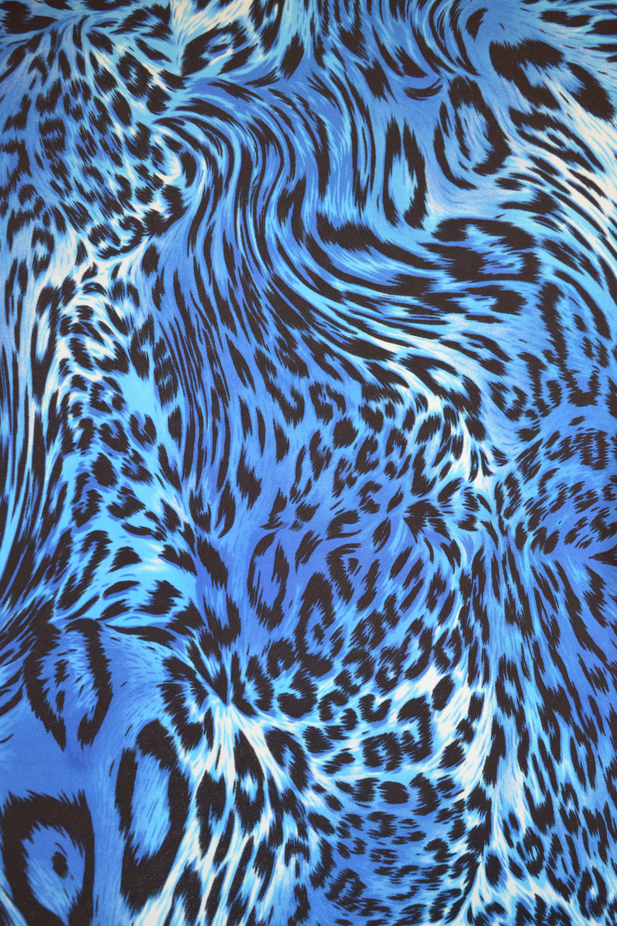 LEOPARD - blå / 10-m klipp