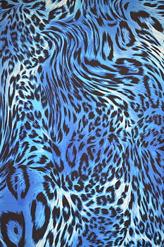 LEOPARD - blå / 10-m klipp
