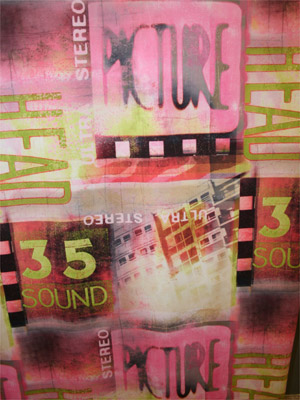 MOVIE rosa/brun/grön