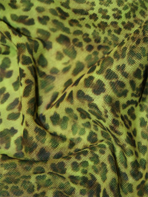 Mesh LEOPARD neongrön