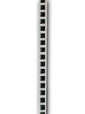 SWAROVSKI FYRKANTSBAND silver/jet hematite