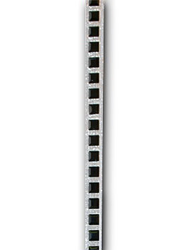 SWAROVSKI FYRKANTSBAND silver/jet hematite