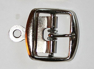 METALLSPÄNNE silver 3 cm