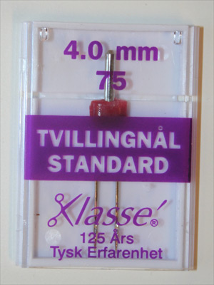 TVILLINGNÅL  4,0 mm  stl. 75