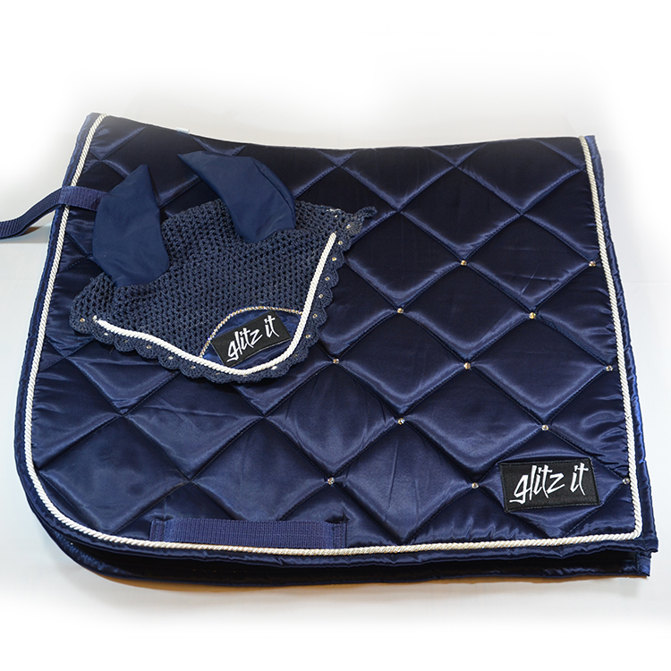 SET Dressyrschabrak & huva - navy