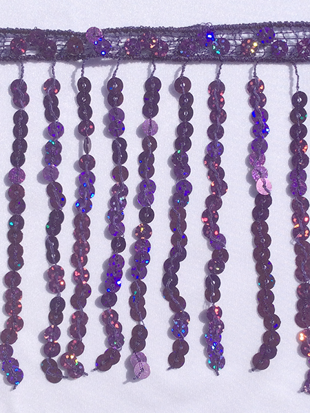 PALJETTFRANS - purple 15 cm