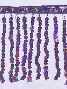 PALJETTFRANS - purple 15 cm