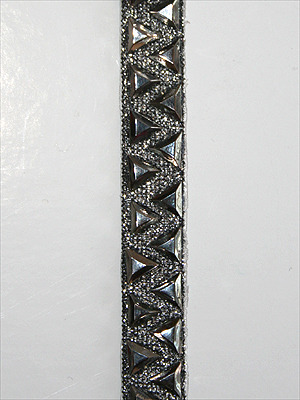 STRASSBAND - trekanter, hematite - 2