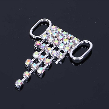 Bikini-BH Connector "hänge" Crystal AB/silver