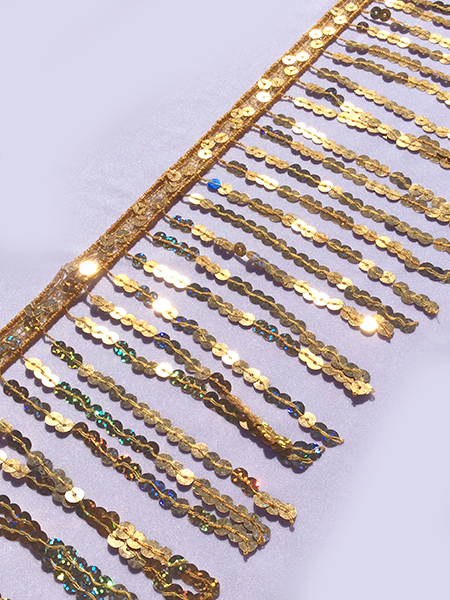 PALJETTFRANS - guld 15 cm - 2