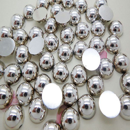 HALVPÄRLA - silver 6 mm