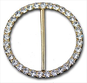 Spänne RUNT crystal/guld