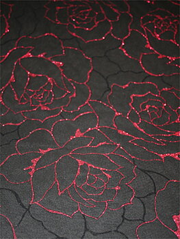 GLITTERROSOR svart/röd