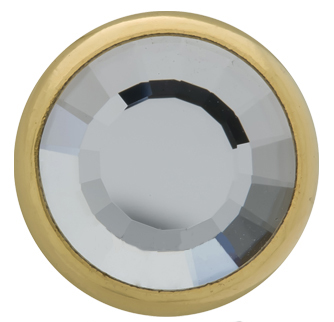 TRYCKKNAPP Guld/Crystal - 3