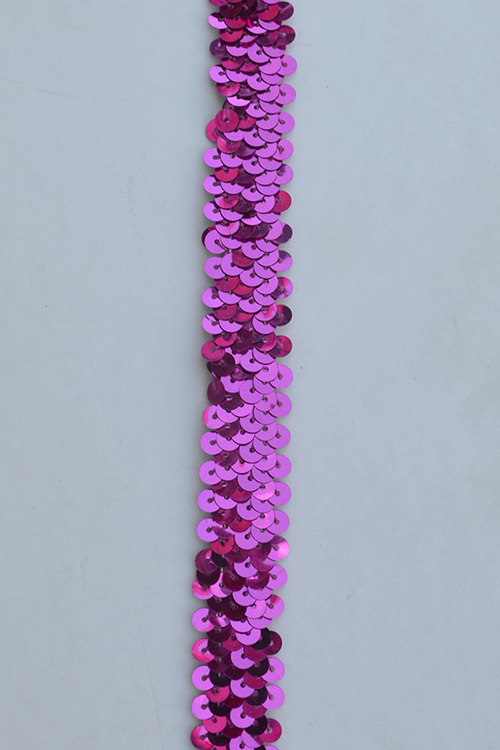 PALJETTBAND - fuchsia 2 cm