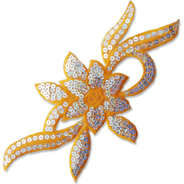 PALJETTBLOMMA - orange