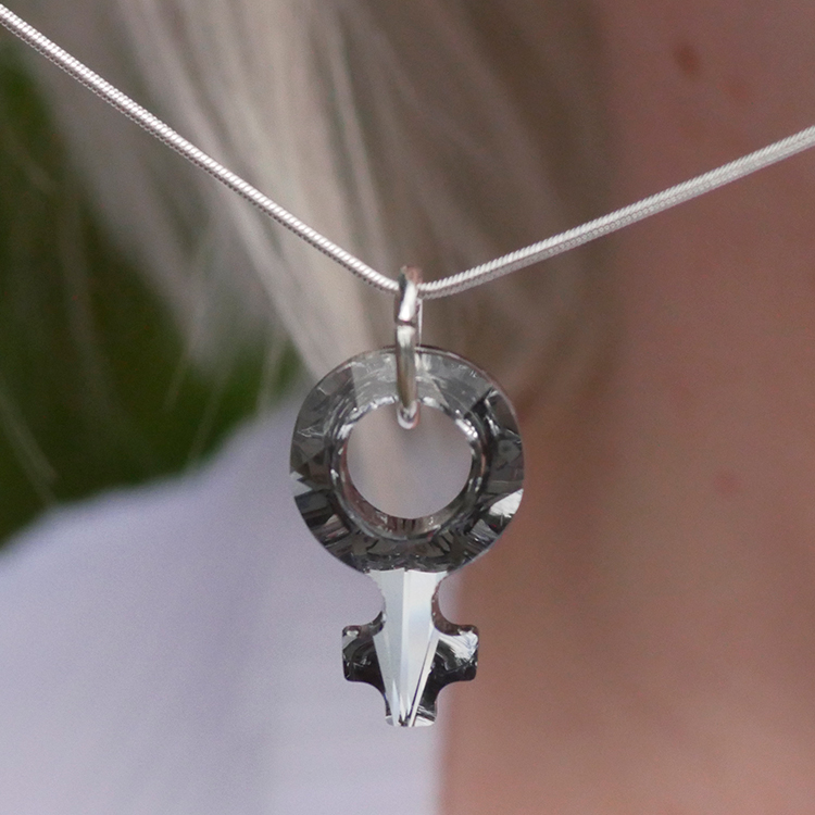 GIRLPOWER - Silver Night/halsband 30 mm - 2