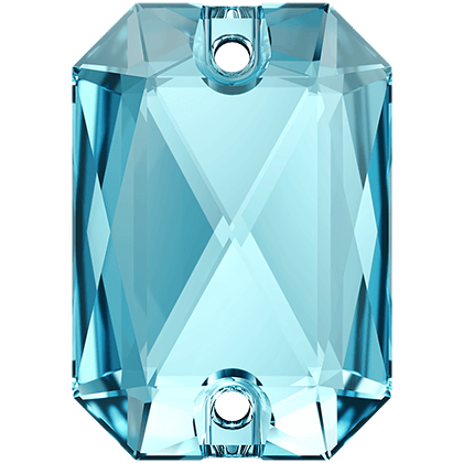 3252 EMERALD CUT Aquamarine 20x14 mm - 2