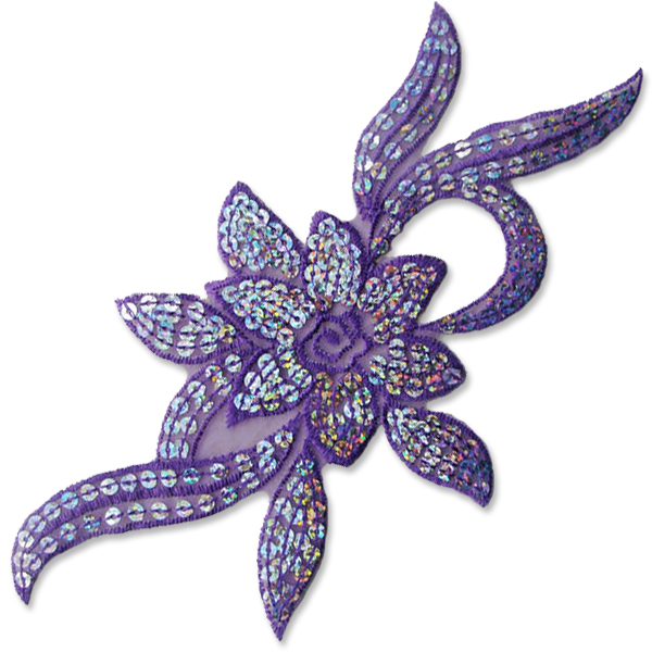PALJETTBLOMMA - lila