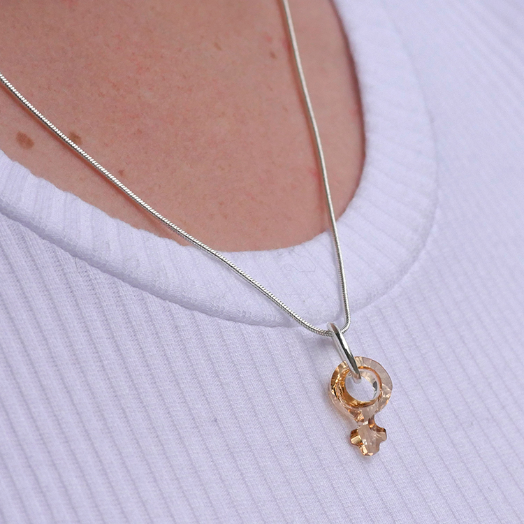 GIRLPOWER - Golden Shadow/halsband 18 mm - 3