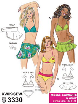 Bikini, kjol & wrap, XS-XL