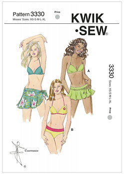 Bikini, kjol & wrap, XS-XL