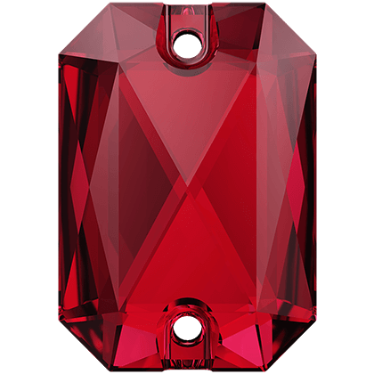 3252 EMERALD CUT Scarlet 20x14 mm - 2