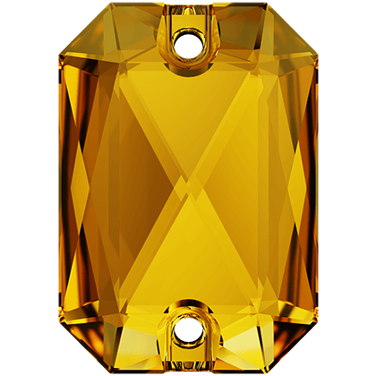 3252 EMERALD CUT Sunflower 20x14 mm - 2