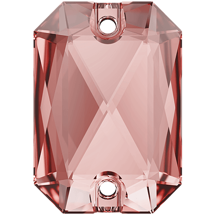 3252 EMERALD CUT Vintage Rose 14x10 mm - 2