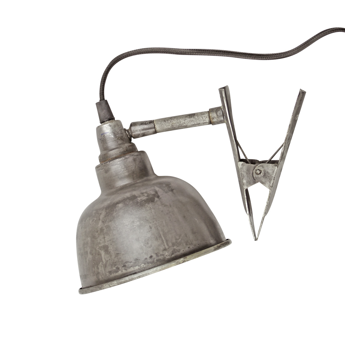 KLÄMSPOTLAMPA - ANTIK SILVER - 3