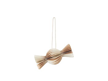 JULGRANSDEKORATION - KARAMELL BRUN/OFFWHITE