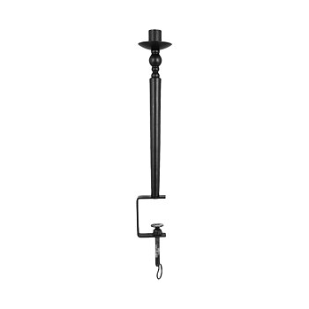 LJUSSTAKE M. SKRUVFÄSTE - SVART
