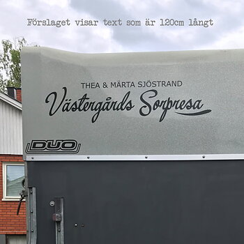 Dekaltext till hästtransport