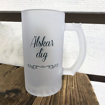 Beer glas text