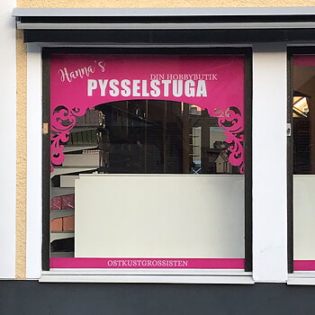 Utskuren vinyltext