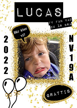 Student sign Gold glitter