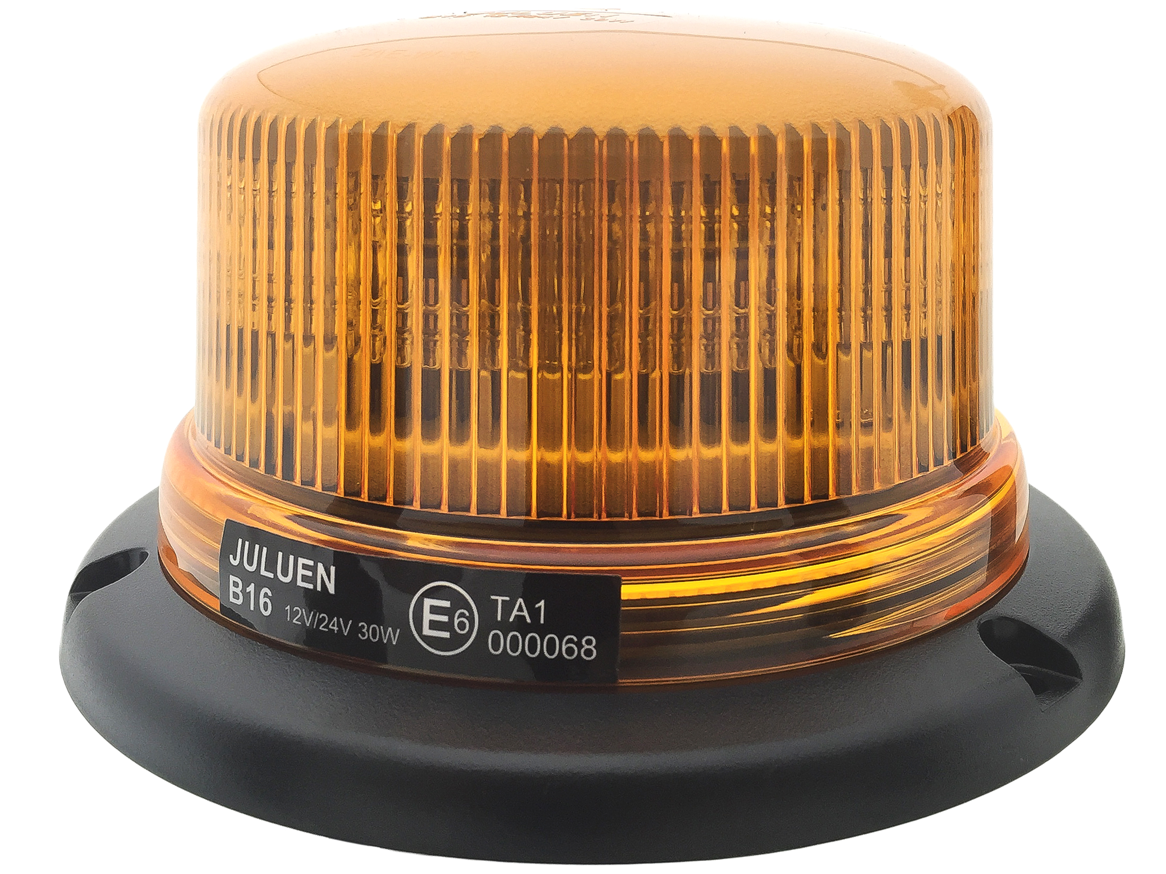 Varningsljus LED roterande R65+R10, 12-24V, 3-bult DIN-mont. – 4 st