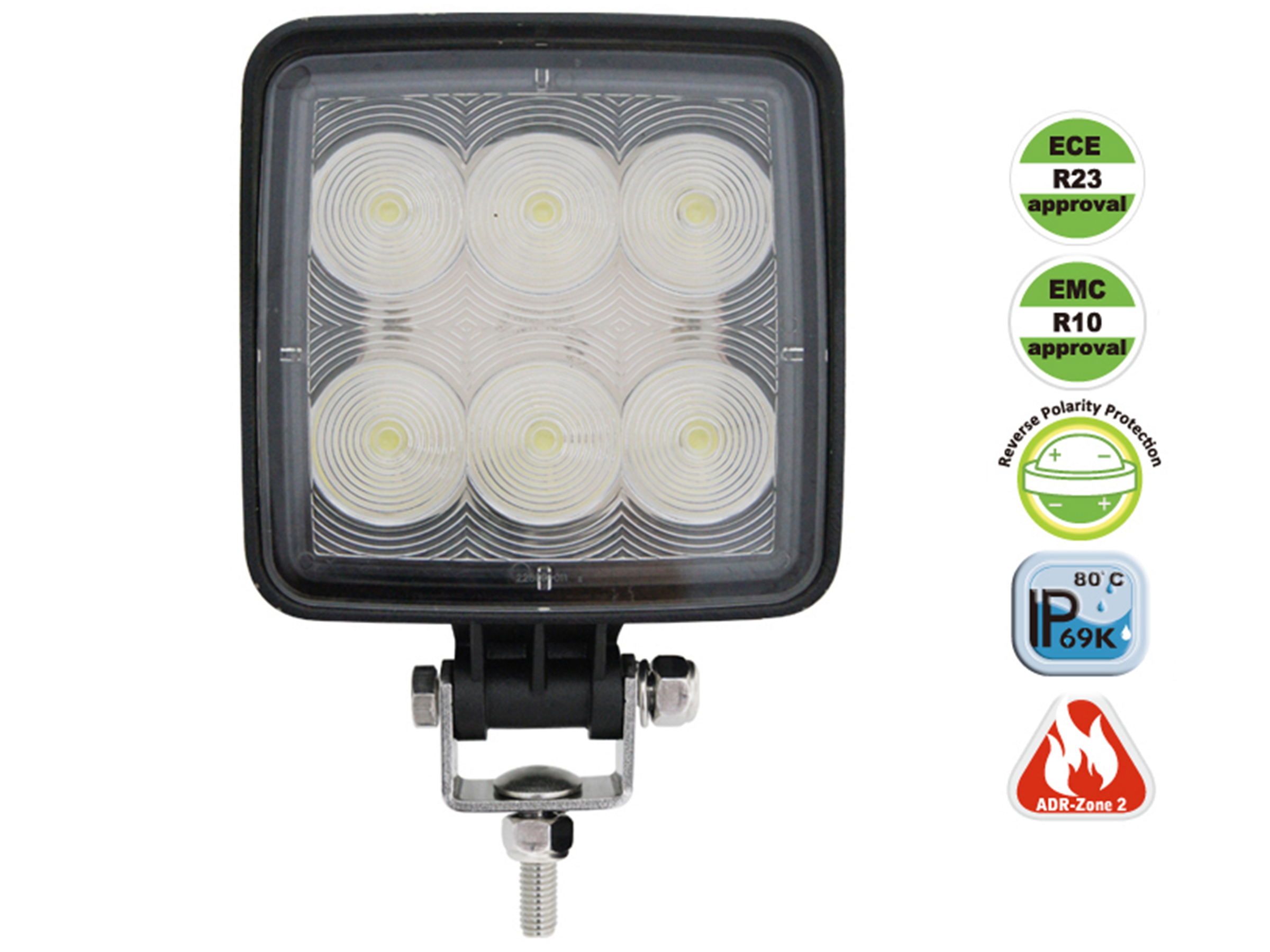 E-backlampa LED med 0,3 m kabel + DT - 2