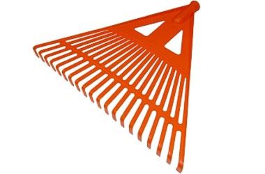 Plasträfsa för gräs och löv, 430 mm bredd, 20 tänder, Beast