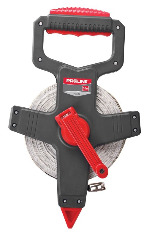 PROLINE TOOLS Långt måttband på rulle 30m, Glasfiber, Plast, Proline
