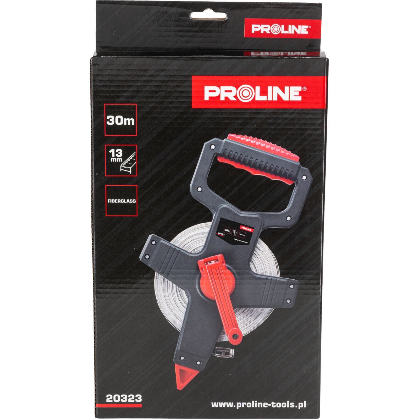 PROLINE TOOLS Långt måttband på rulle 30m, Glasfiber, Plast, Proline - 3
