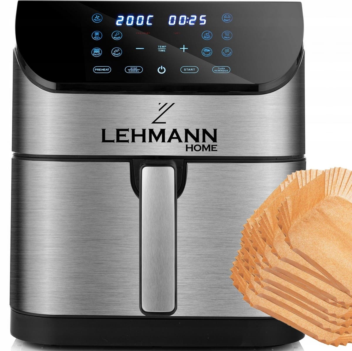 Övriga2 Varmluftsfritös Airfryer 8L – Hälsosam matlagning utan olja, 1800W, LCD, Lehmann Prokado - 2